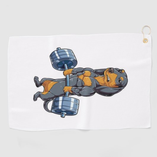 Dackel Golfhandtuch (Horizontal)