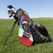 Dackel Golfhandtuch (Gras)