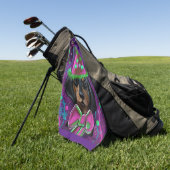 Dackel Golfhandtuch (Gras)