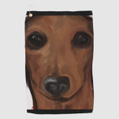 DACKEL GOLFHANDTUCH (Vorderseite)