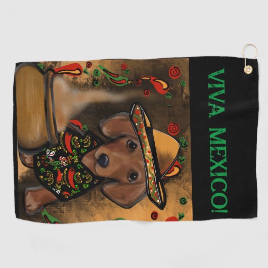 Dackel Golfhandtuch (Horizontal)