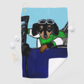 DACKEL-GOLFSPIELER GOLFHANDTUCH (Insitu)