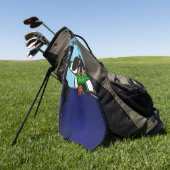 DACKEL-GOLFSPIELER GOLFHANDTUCH (Gras)