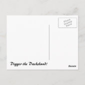 Dackel graben postkarte (Rückseite)