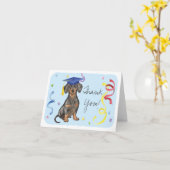 Dackel Graduate Karte (Gelbe Blume)