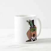 Dackel Green Goggles Top Hat Kaffeetasse (VorderseiteRechts)