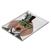 Dackel Green Goggles Top Hat Notizblock (Linke Seite)