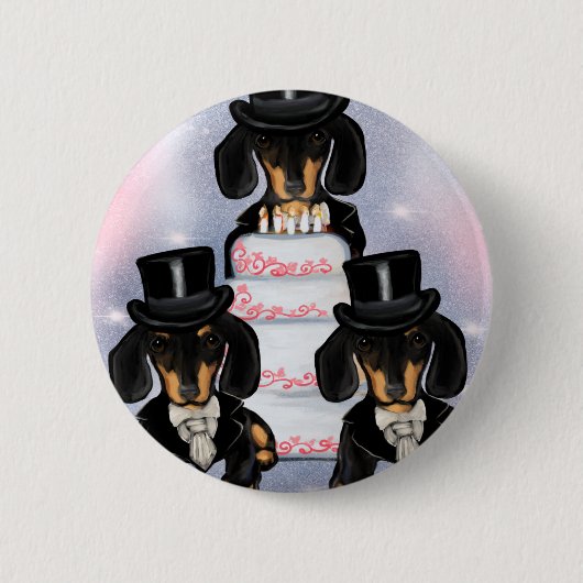 Dackel Grooms Button (Vorderseite)