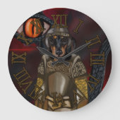 Dackel Große Wanduhr (Vorderseite)