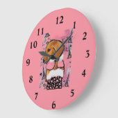 Dackel Große Wanduhr (Winkel)