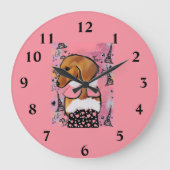 Dackel Große Wanduhr (Vorderseite)