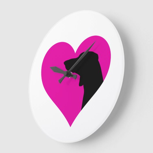 Dackel Große Wanduhr (Winkel)