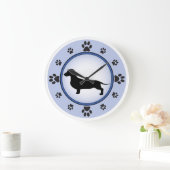 Dackel Große Wanduhr (Zuhause)