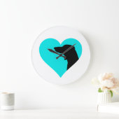 Dackel Große Wanduhr (Zuhause)