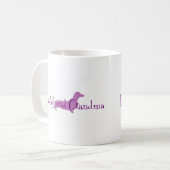 Dackel-Großmutter Kaffeetasse (Vorderseite Links)