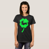 Dackel Grünes Blatt C T-Shirt (Vorne ganz)