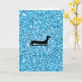 Dackel Grußkarte Denken Sie an Sie Karte (Gelbe Blume)