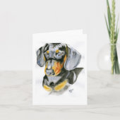 Dackel Grußkarte Karte (Vorderseite)