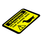 Dackel Guard Hunde Warnung (langhaarige Dackel) Magnet (Linke Seite)