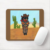 Dackel Gunslinger Mousepad (Mit Mouse)