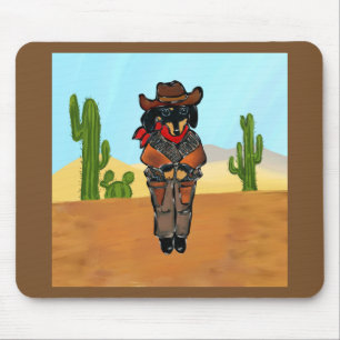 Dackel Gunslinger Mousepad