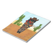 Dackel Gunslinger Notizblock (Rotiert)