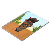 Dackel Gunslinger Notizblock (Linke Seite)