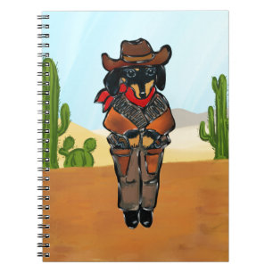 Dackel Gunslinger Notizblock