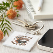 Dackel Hair, kümmern Sie sich nicht Schlüsselanhänger (Vorderseite rechts)