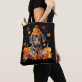 Dackel Hallo Herbstleaf Fall für Hund Lover Tasche (Von Nahem)