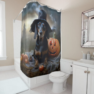 Dackel Halloween Beängstigend Duschvorhang