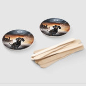 Dackel Halloween Beängstigend Fächer (Non-assembled)