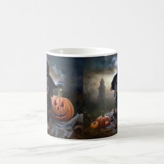 Dackel Halloween Beängstigend Kaffeetasse (Mittel)