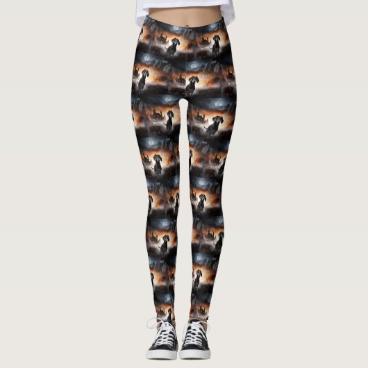 Dackel Halloween Beängstigend Leggings (Vorderseite)