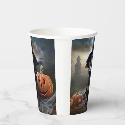 Dackel Halloween Beängstigend Pappbecher (Rechts)