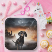 Dackel Halloween Beängstigend Pappteller (Party)