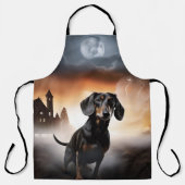Dackel Halloween Beängstigend Schürze (Vorderseite)