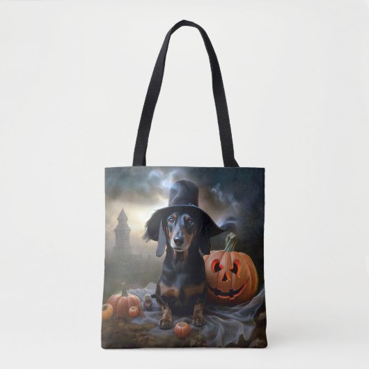 Dackel Halloween Beängstigend Tasche (Vorderseite)