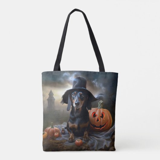 Dackel Halloween Beängstigend Tasche (Rückseite)
