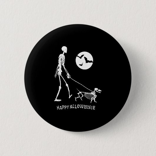 Dackel Halloween Button (Vorderseite)