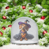 Dackel Halloween Hexenschneeglobe Schneekugeln (Weihnachten)