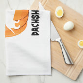 Dackel Halloween Hund Geschirrtuch (Viertel Falte)