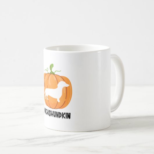 Dackel Halloween Hund Kaffeetasse (VorderseiteRechts)