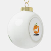 Dackel Halloween Hund Keramik Kugel-Ornament (Links)