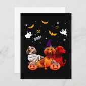 Dackel Halloween Hund Lover Dankeskarte (Vorne/Hinten)