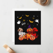 Dackel Halloween Hund Lover Mitteilungskarte (Vorderseite/Rückseite Beispiel)