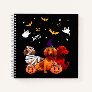 Dackel Halloween Hund Lover Notizblock