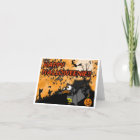 Dackel-Halloween-Karte Batdog und Superdog