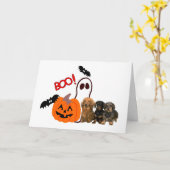 Dackel-Halloween-Karte Karte (Gelbe Blume)