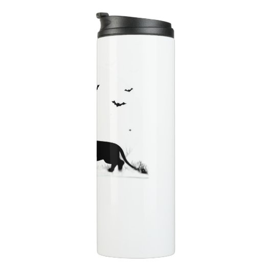 Dackel Halloween Kostüm Meine Dackel ist mein Bo Thermosbecher (Nach rechts gedreht)